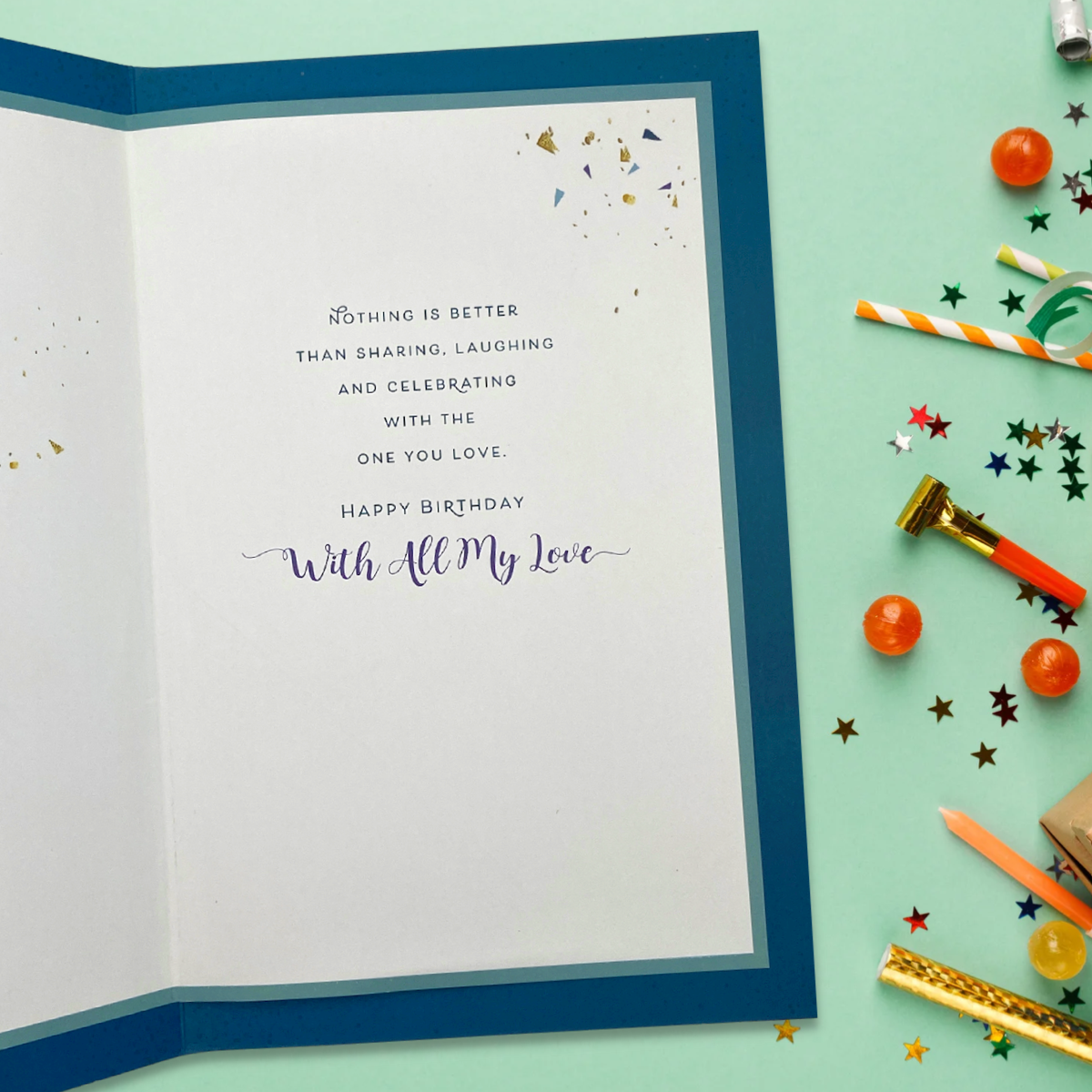 Husband Birthday - Decoupage Gifts Inside Image with Insert