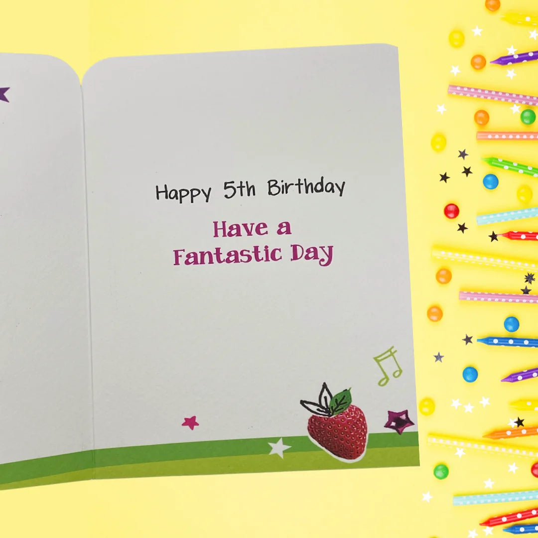 5th Birthday Card - Twingles Carousel