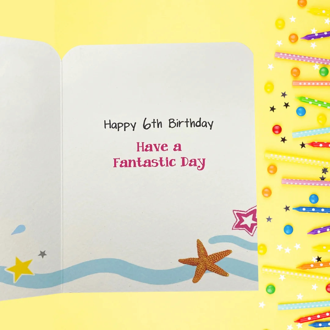 6th Birthday Card - Twingles Little Swimmer