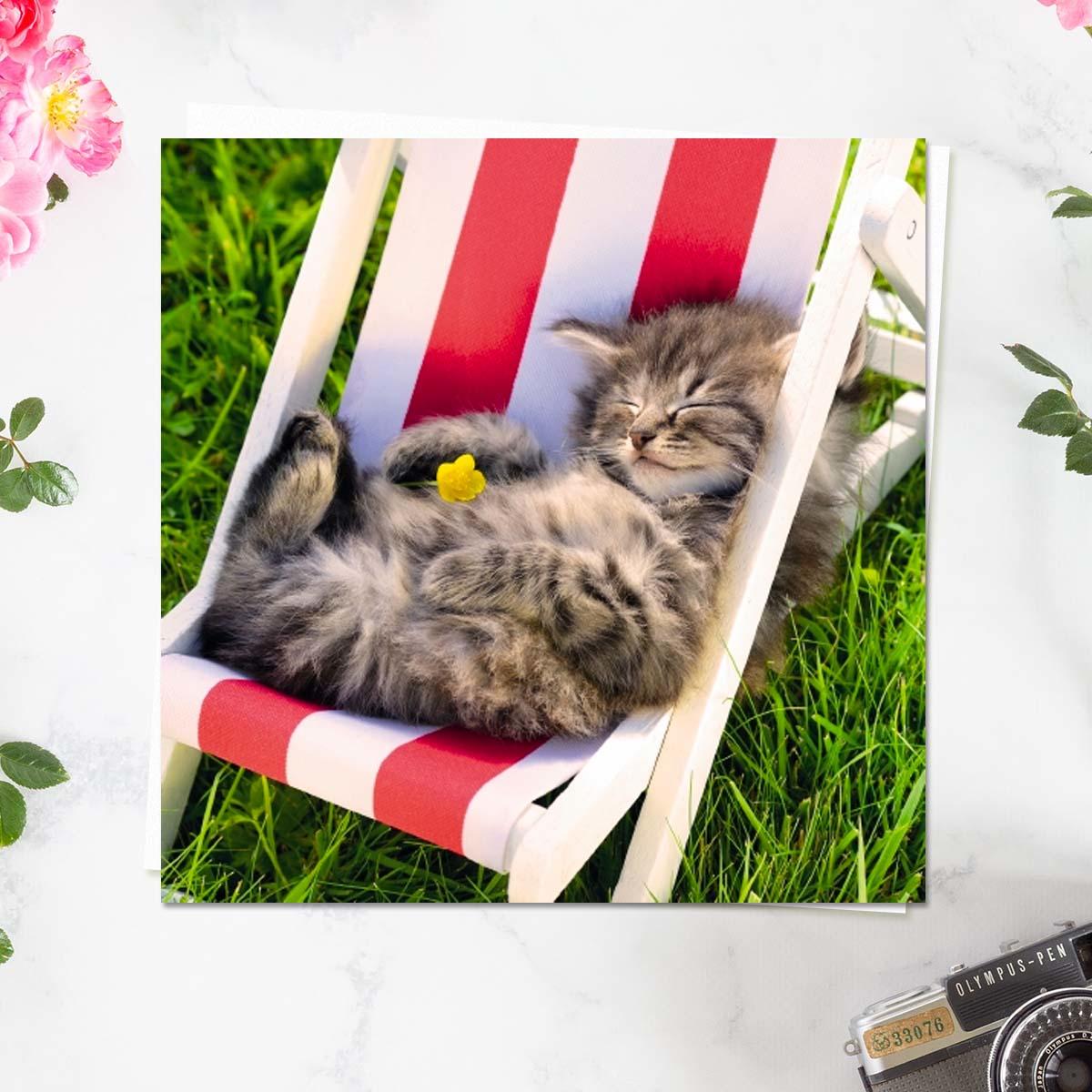 Cube - Cat Nap Blank Card Front Image