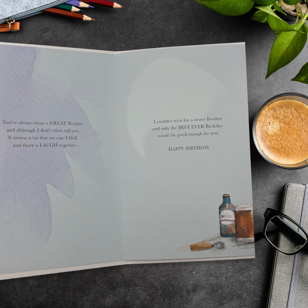 Inside with colour insert and verse