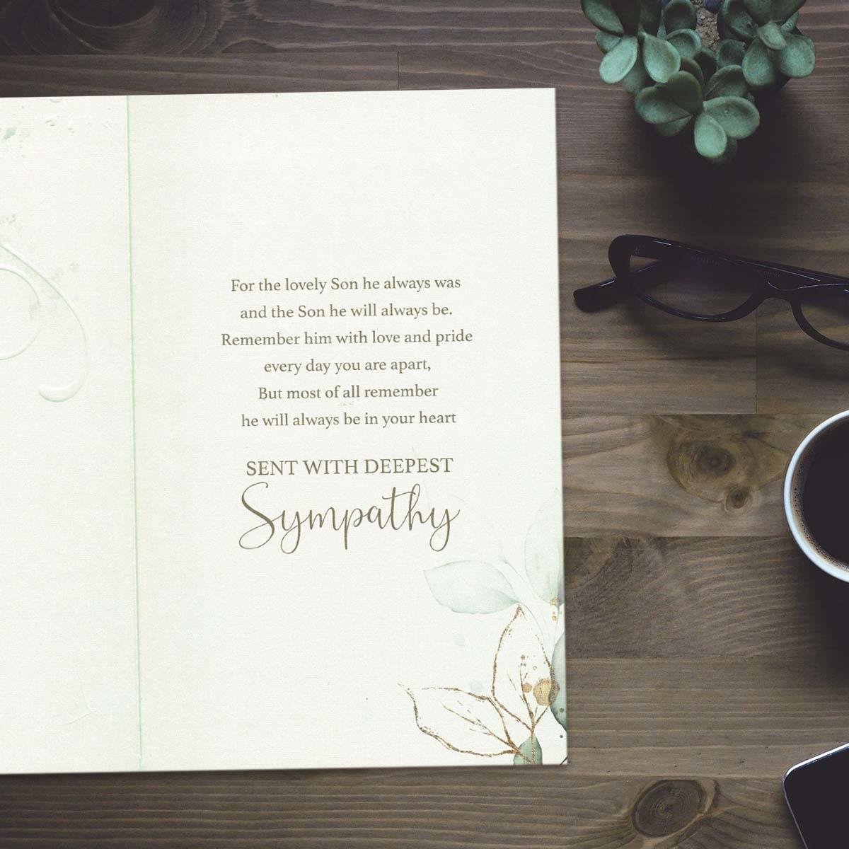 Inside with colour print and heartfelt words