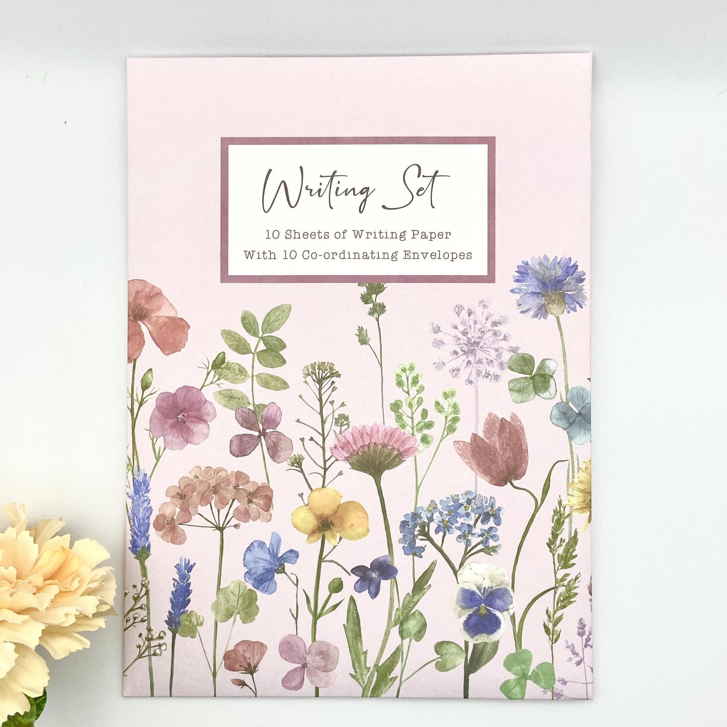 Floral Writing Set Displayed In Full
