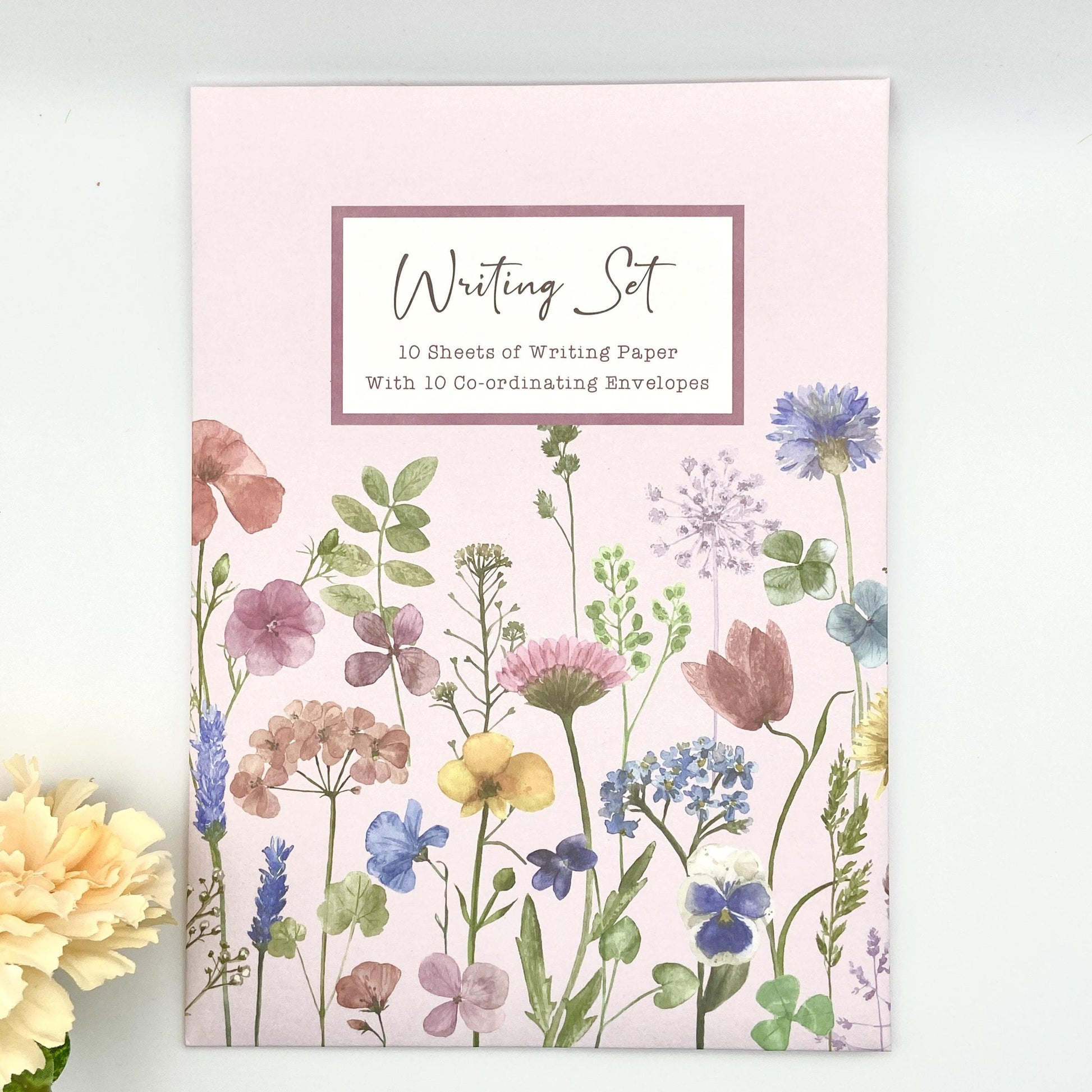 Floral Writing Set Displayed In Full