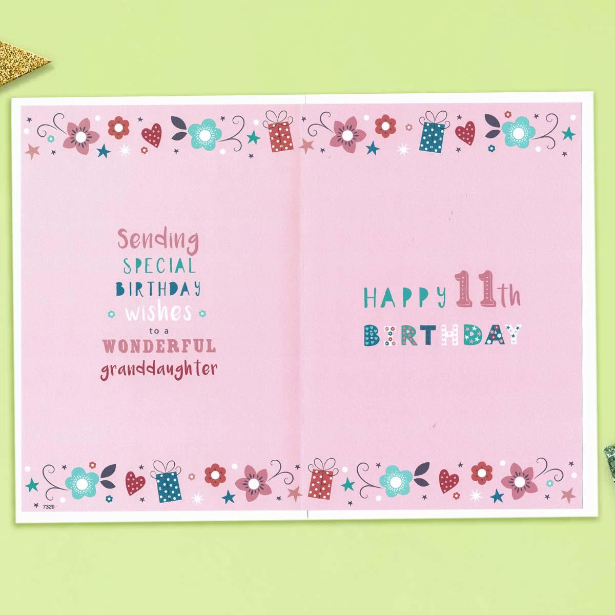 Inside with colour insert and greeting
