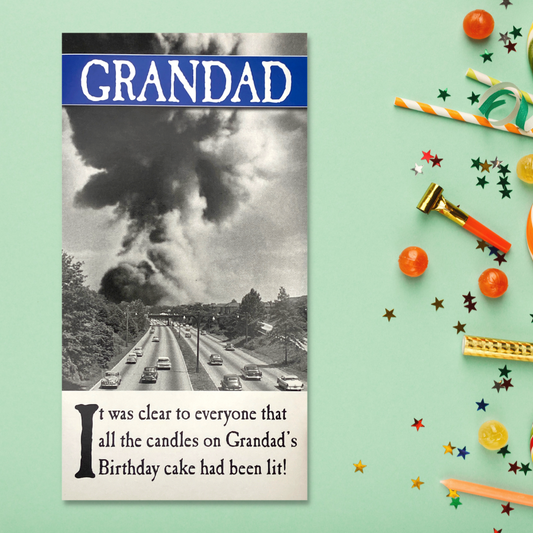 Grandad Birthday - On The Ceiling Candles Front Image