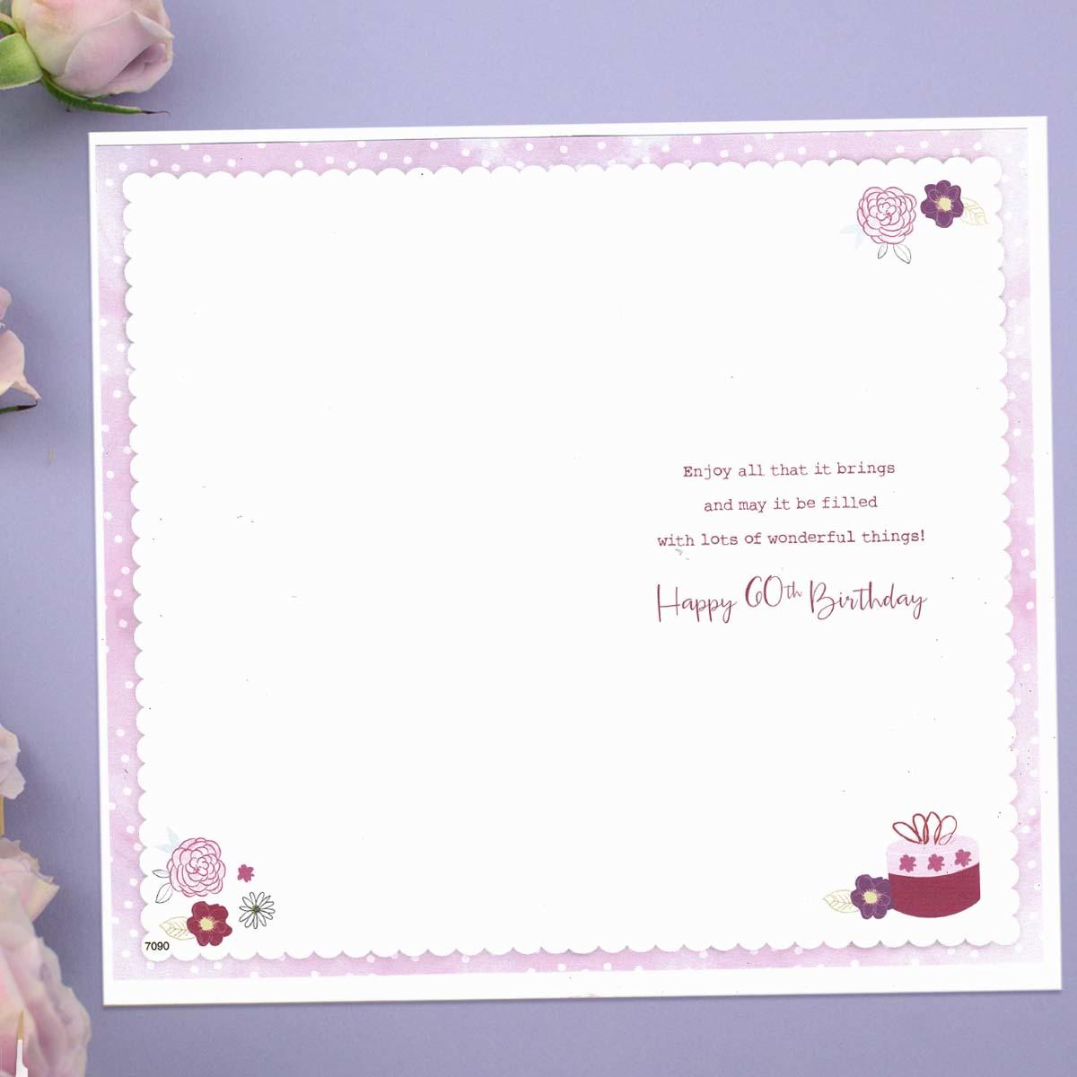 Inside with colour insert and greeting
