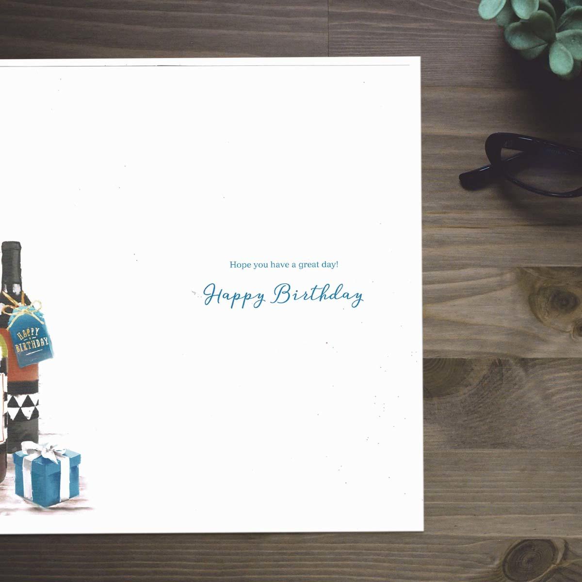 Inside with colour insert and greeting