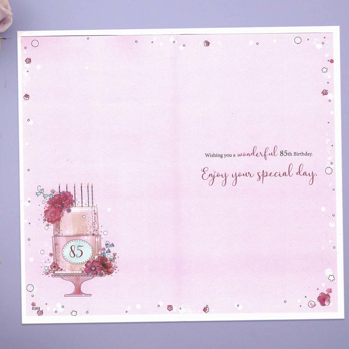 Inside with colour insert and greeting