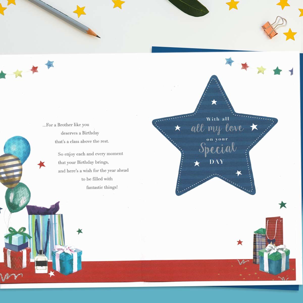 Inside with colour insert and verse