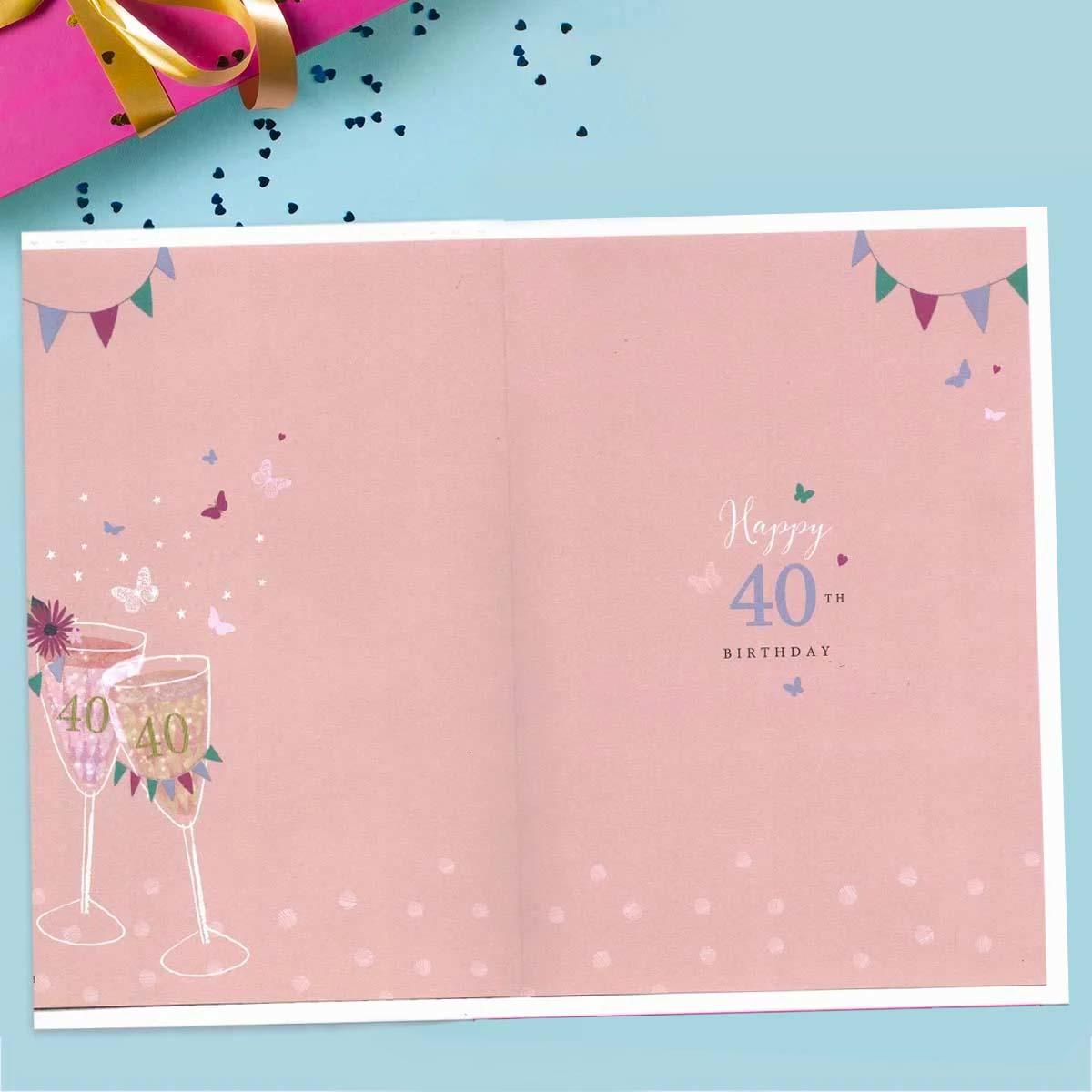 Inside with colour insert and greeting