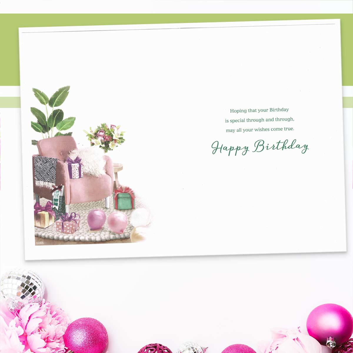 Inside with colour insert and verse