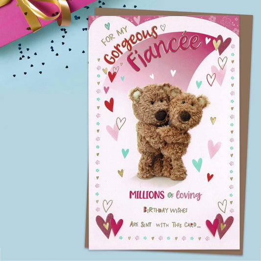 Gorgeous Fiancée Barley Bear Card Front Image