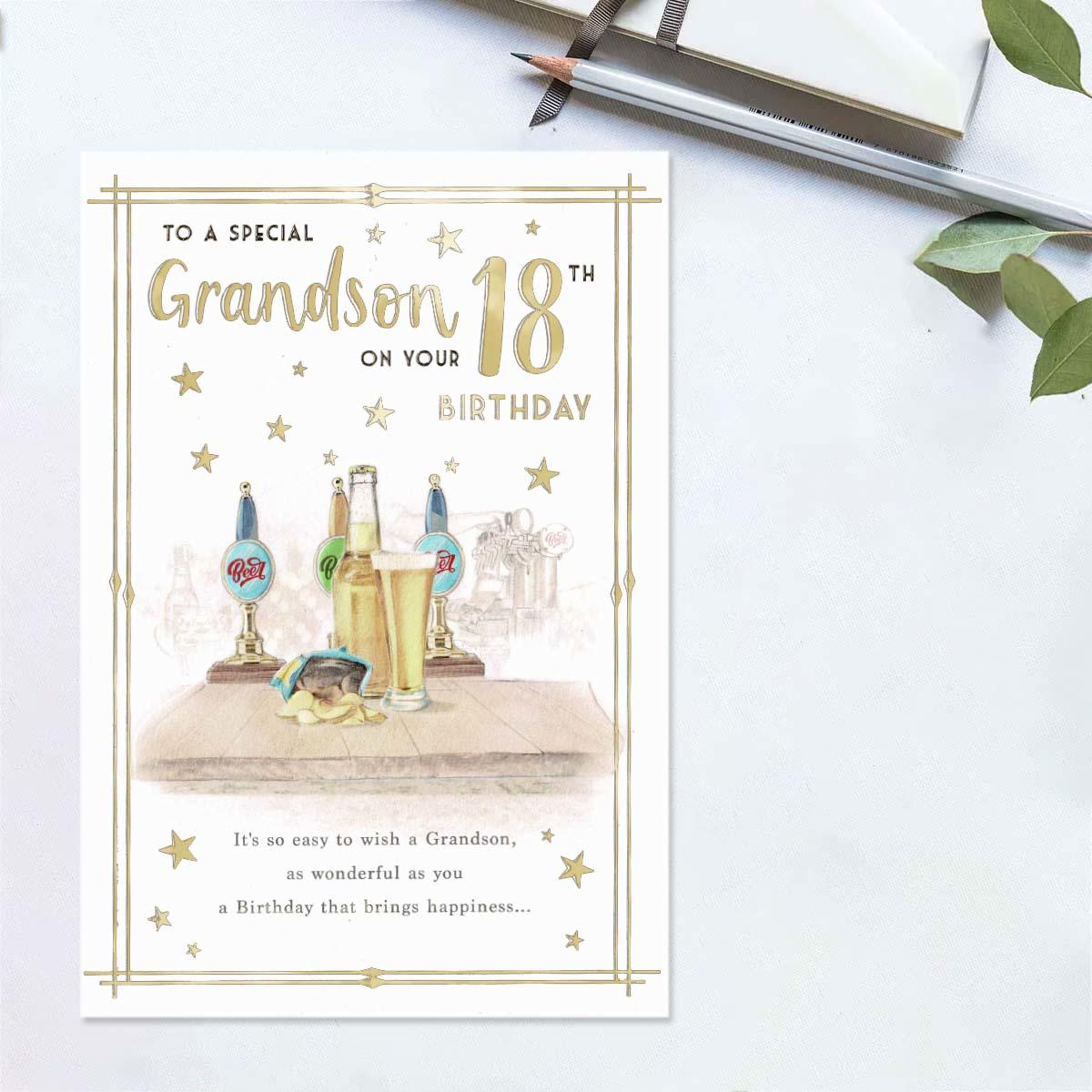 Fairlight - Special Grandson On Your 18th Birthday Card Front Image
