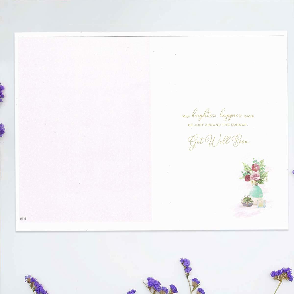 Inside with colour insert and greeting