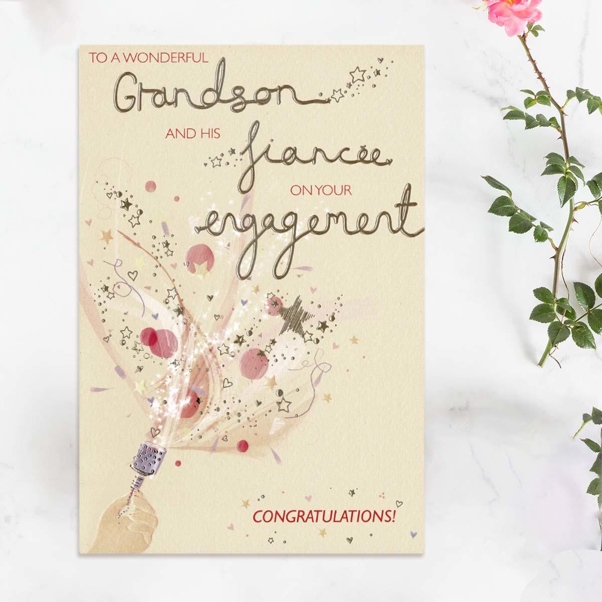 Grandson Engagement Card Front Image