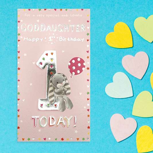 Hun Bun - Very Special and Lovely Goddaughter 1 Today Card Front Image