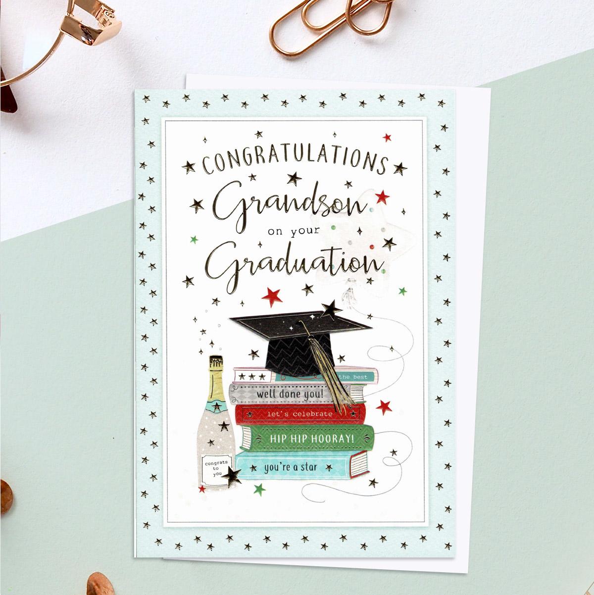 Congratulations Grandson On Your Graduation Card Front Image