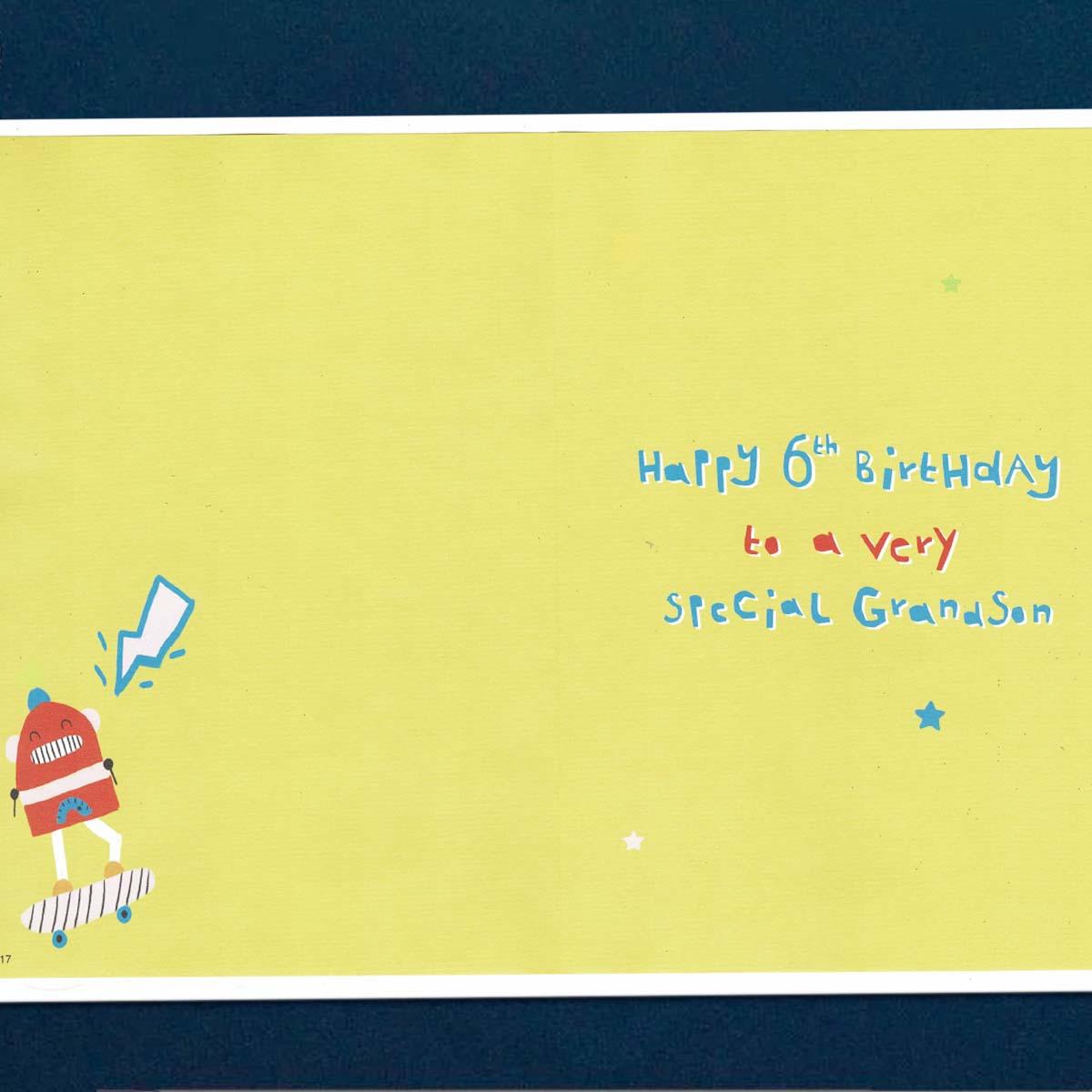 Inside with colour insert and greeting