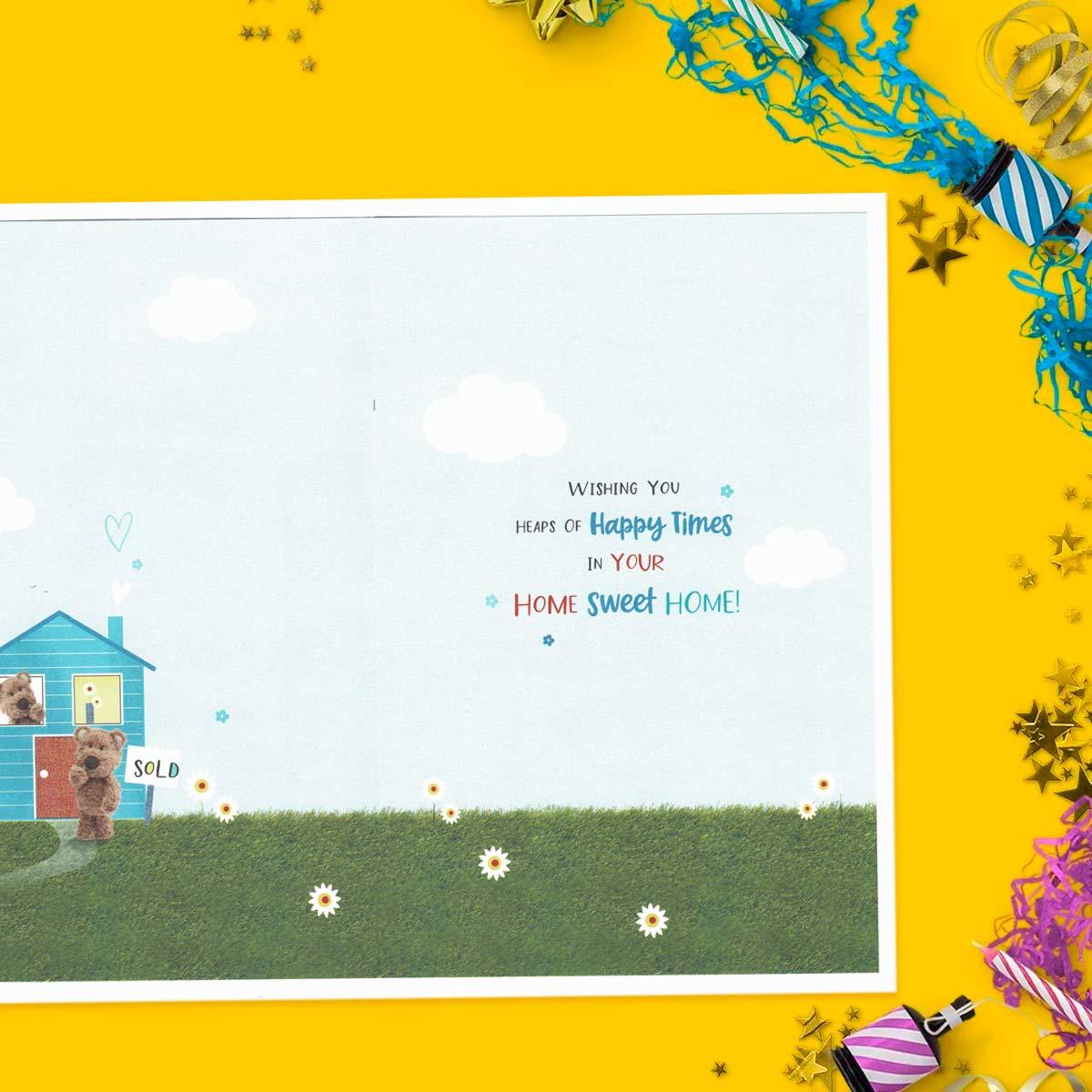 Inside with colour insert and greeting