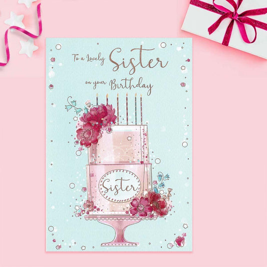 Lottie Loves -Sister Birthday Card Front Image