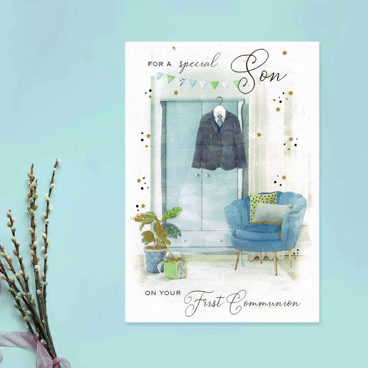 Brighstone - Son First Communion Card Front Image