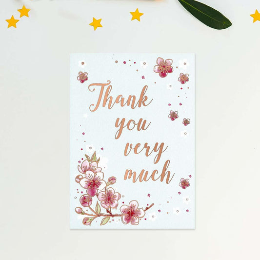 Floral Whispers -Thank You Card Front Image
