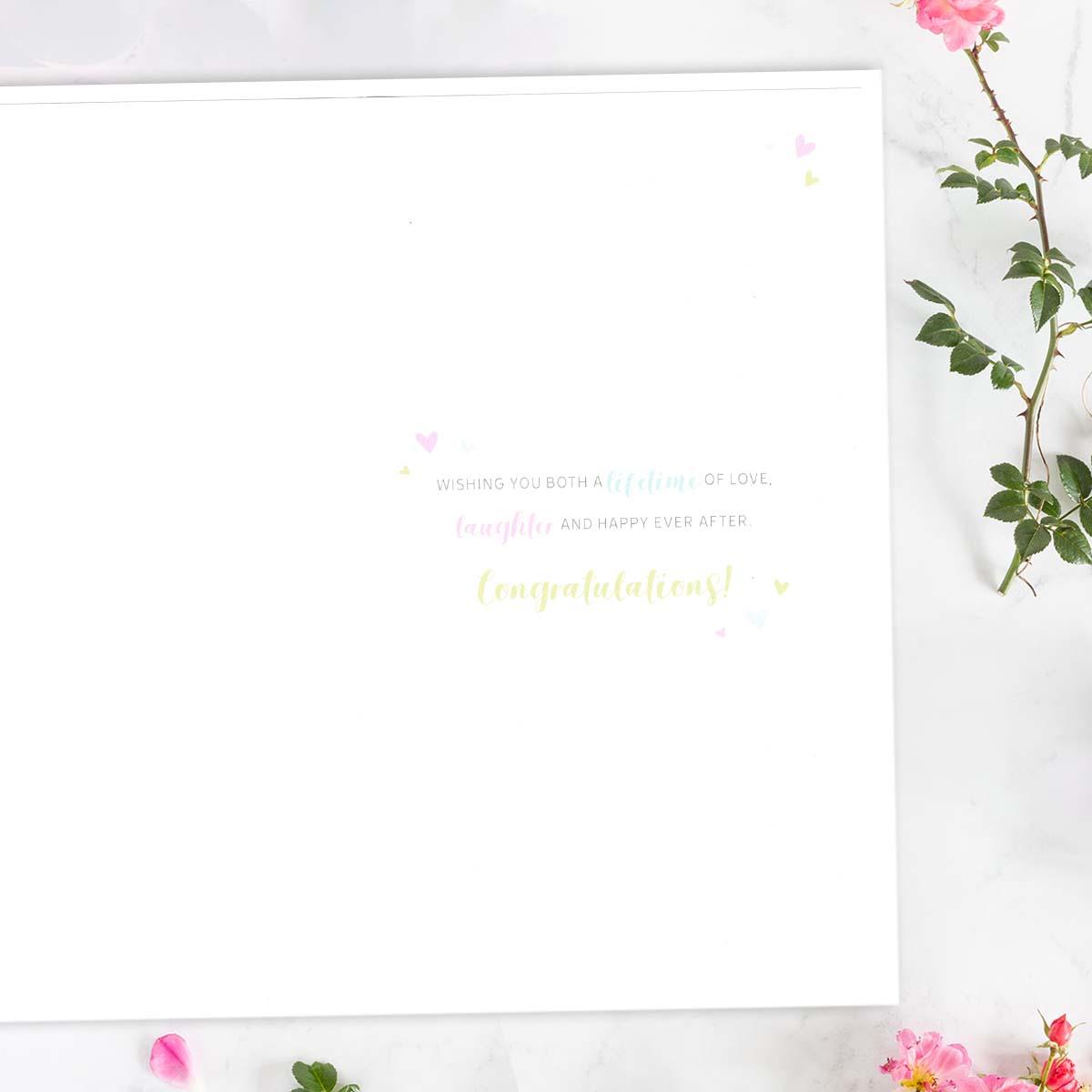 Inside with colour insert and greeting
