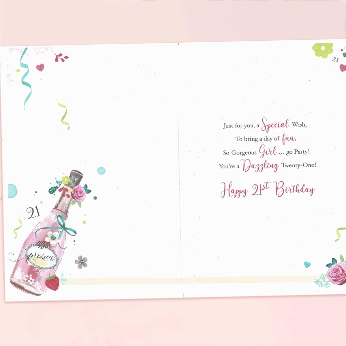 Inside with colour insert and verse