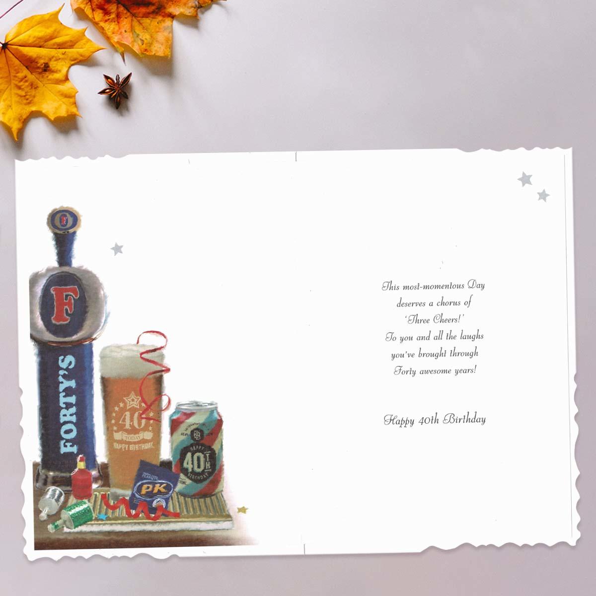 Inside with colour insert and verse