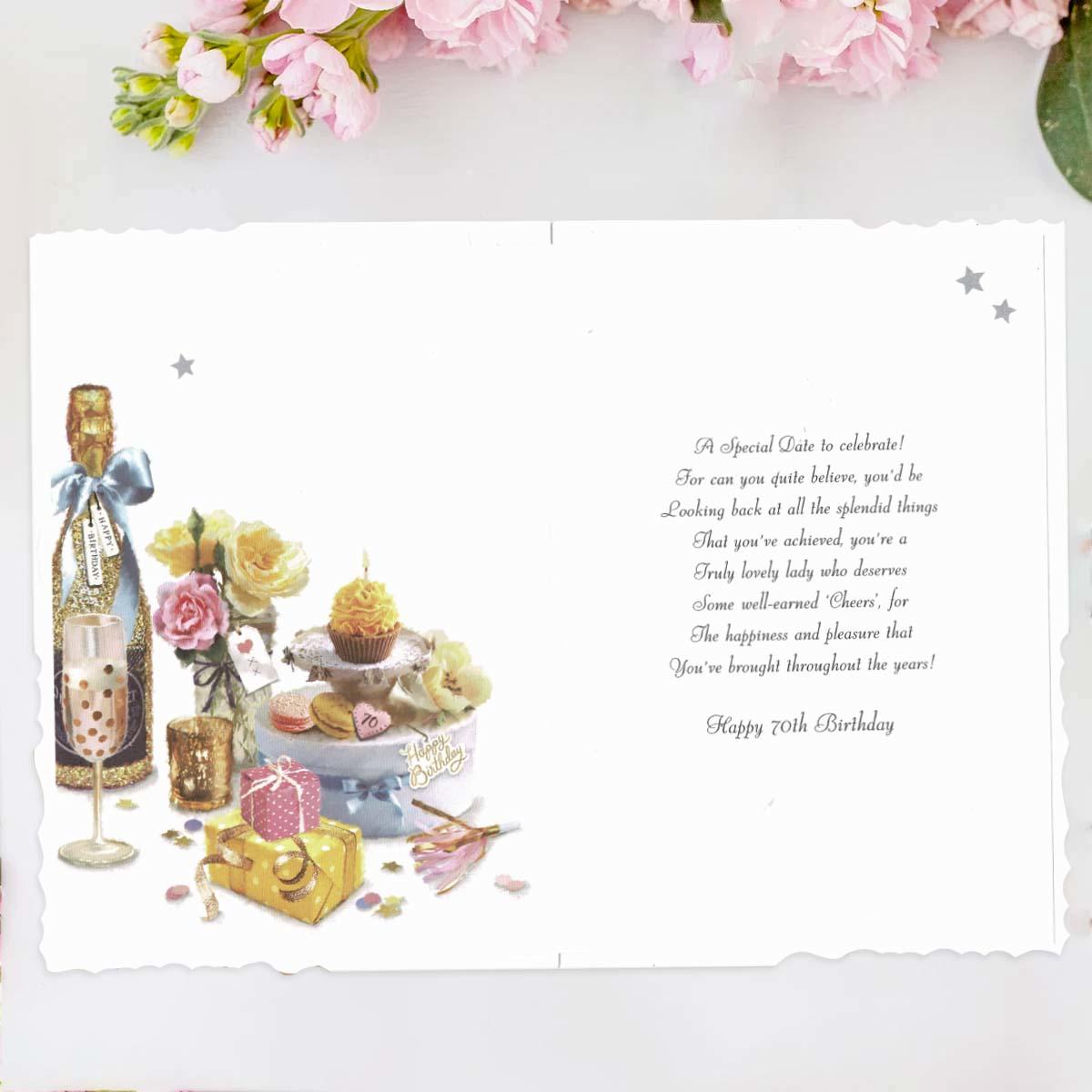 Inside with colour insert and verse