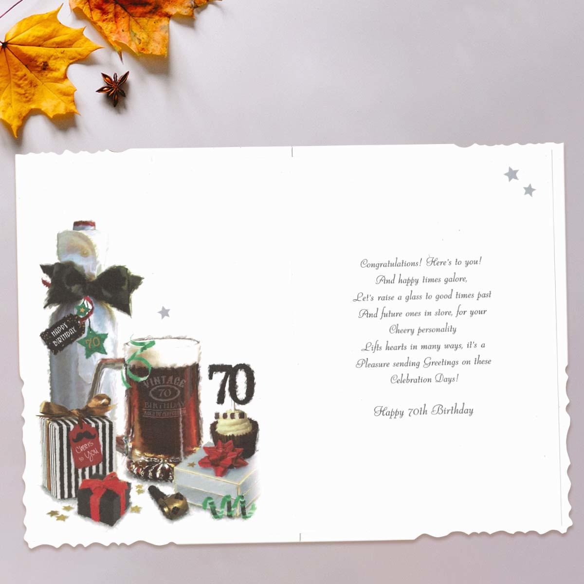 Inside with colour insert and verse