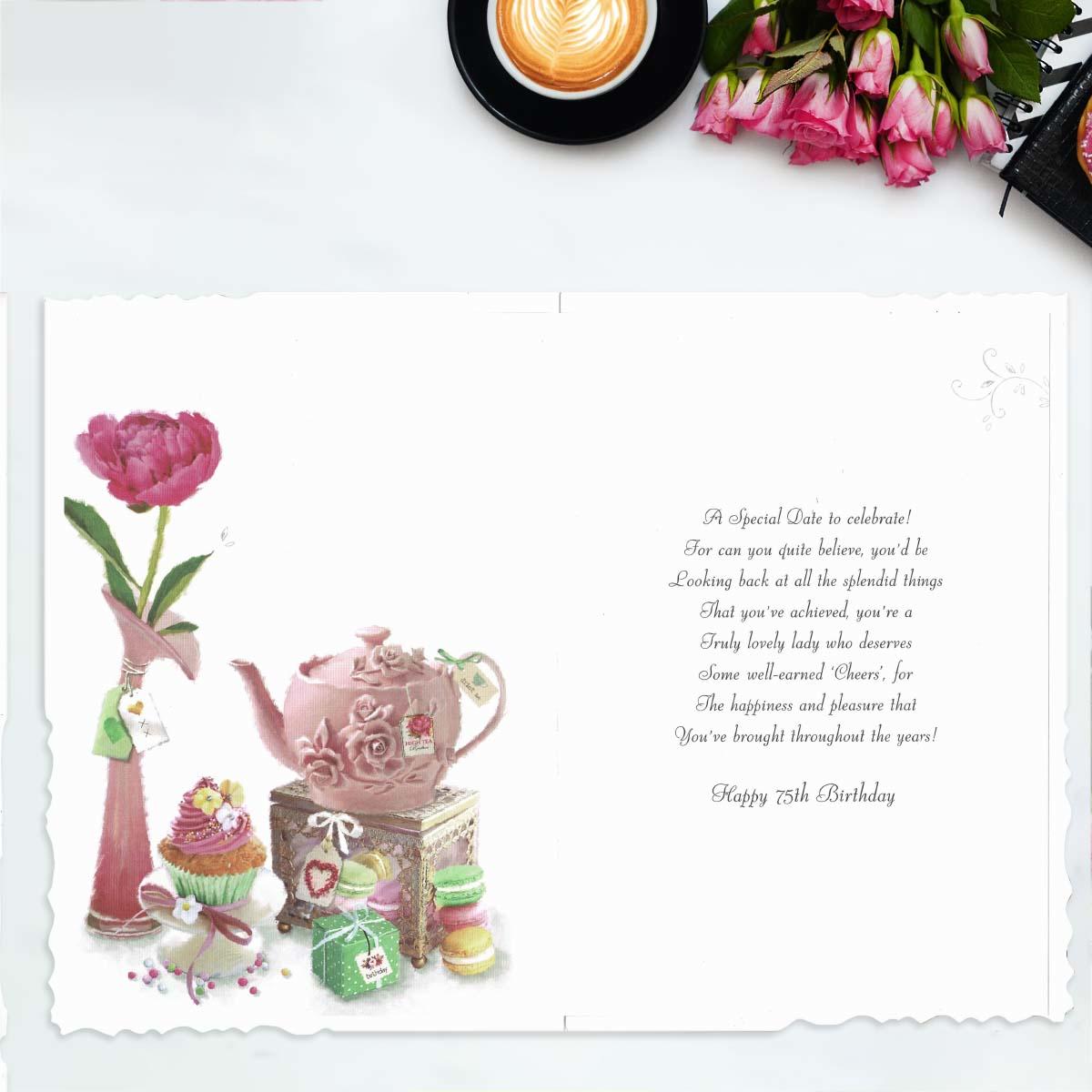 Inside with colour insert and verse