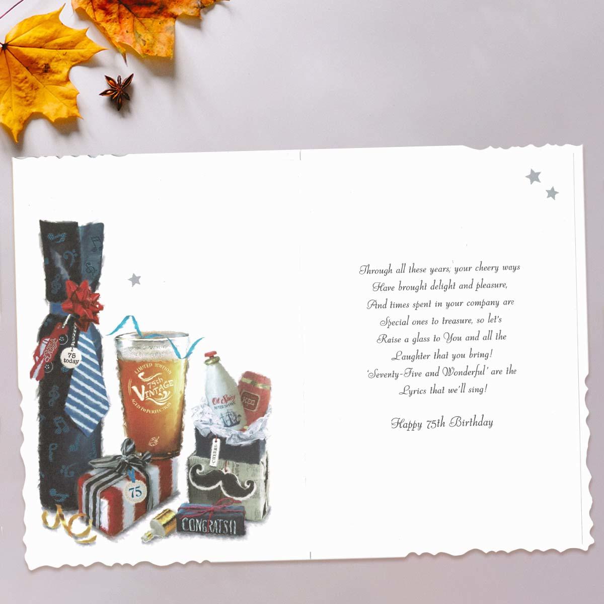 Inside with colour insert and verse