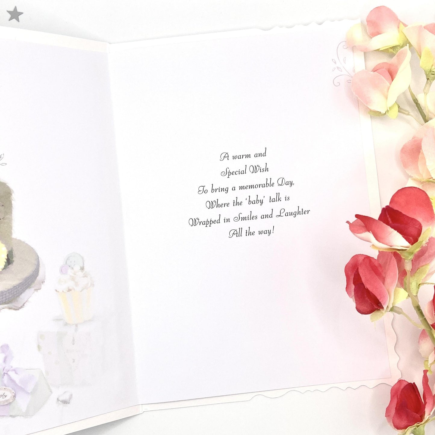 Inside with colour insert and verse