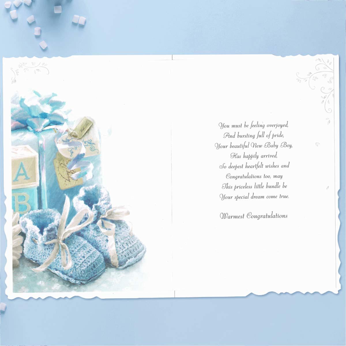 Inside with colour insert and verse