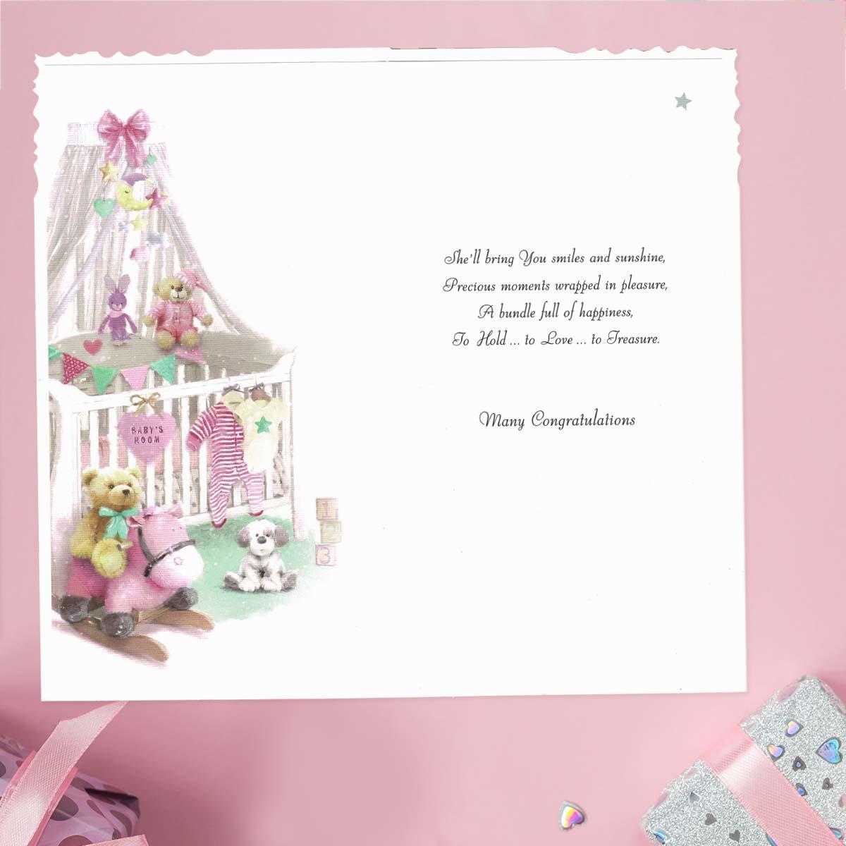 Inside with colour insert and verse