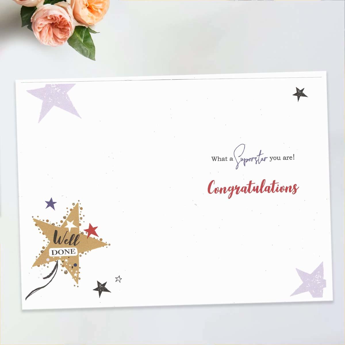 Inside with colour insert and greeting