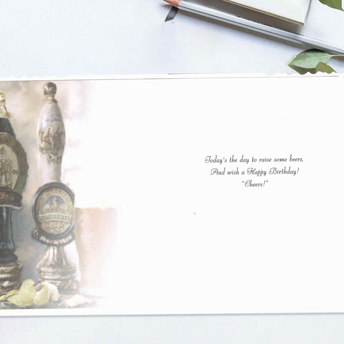 Inside with colour insert and greeting
