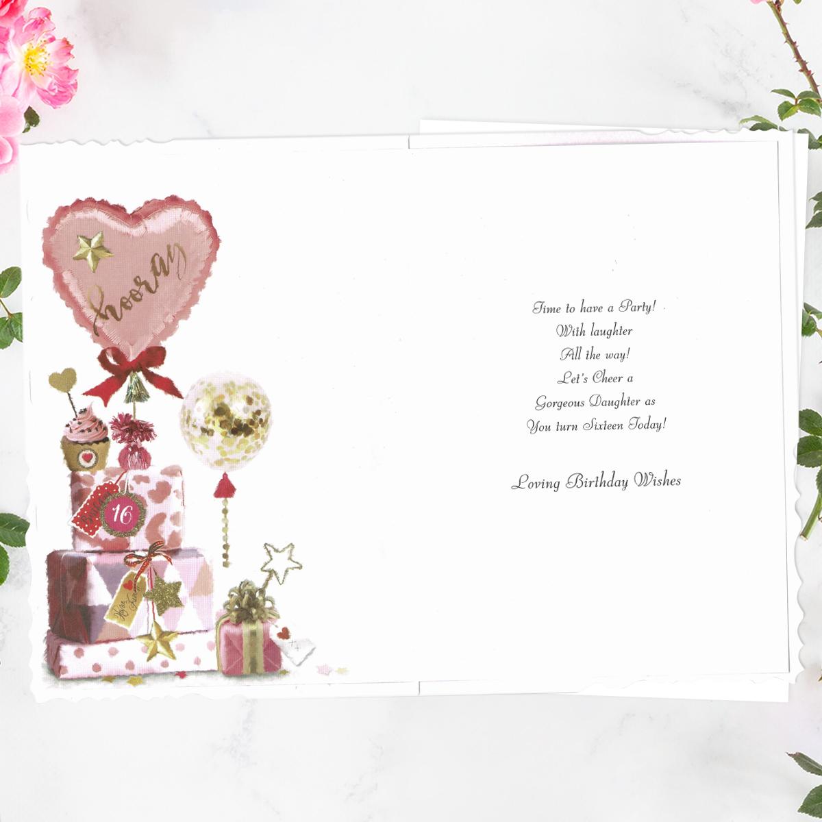 Daughter 16th Birthday Card - Velvet Gifts
