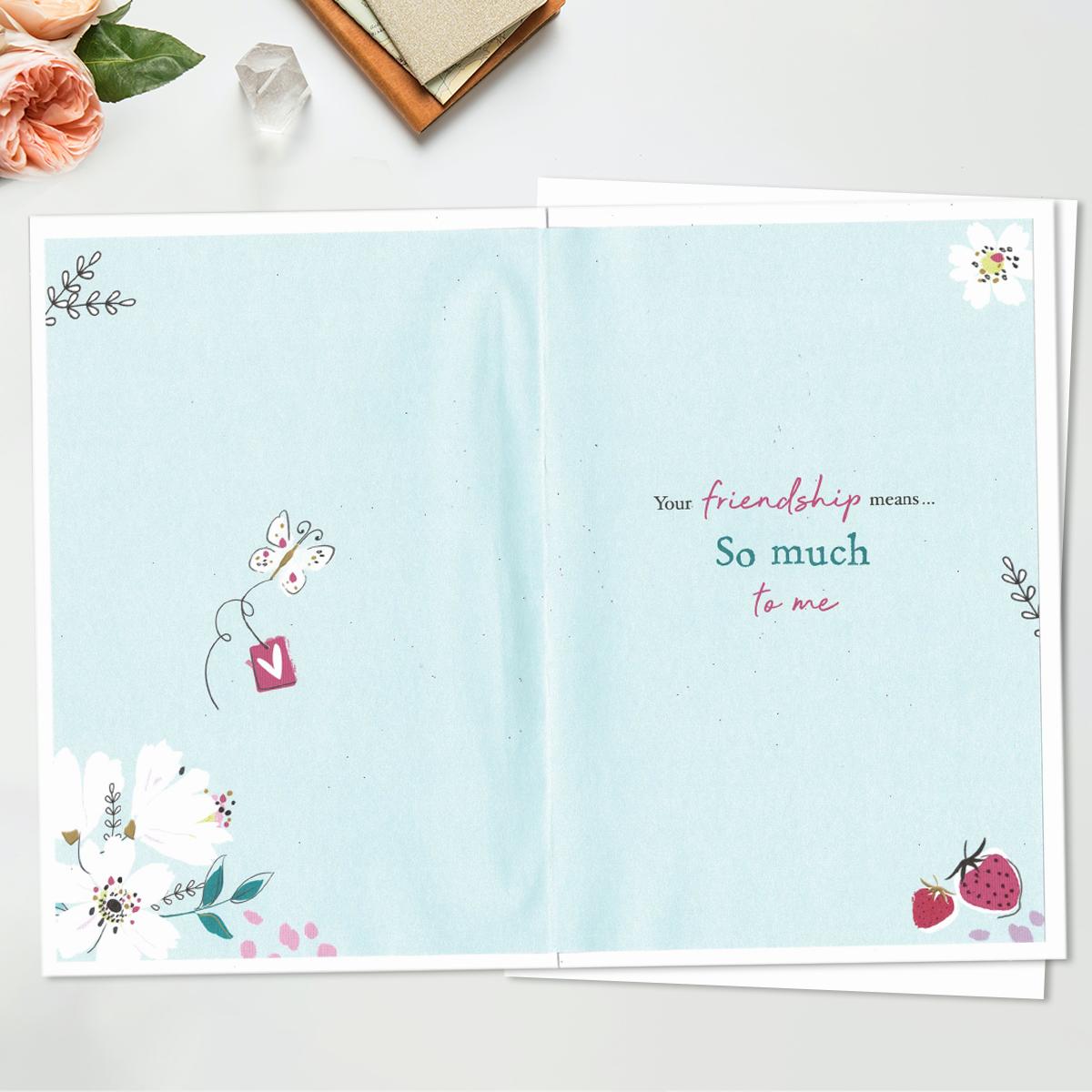 Inside with greeting