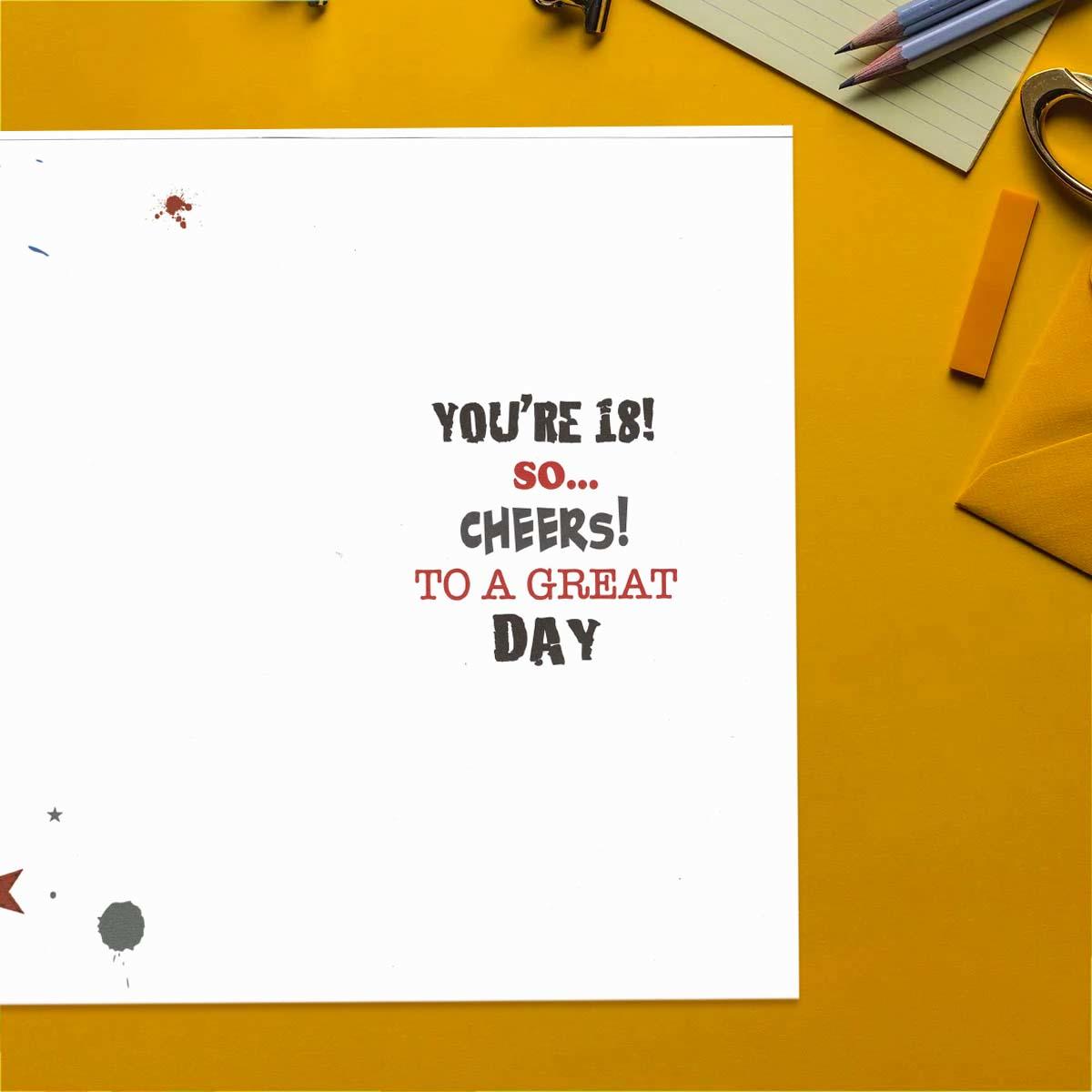 Inside with colour insert and greeting