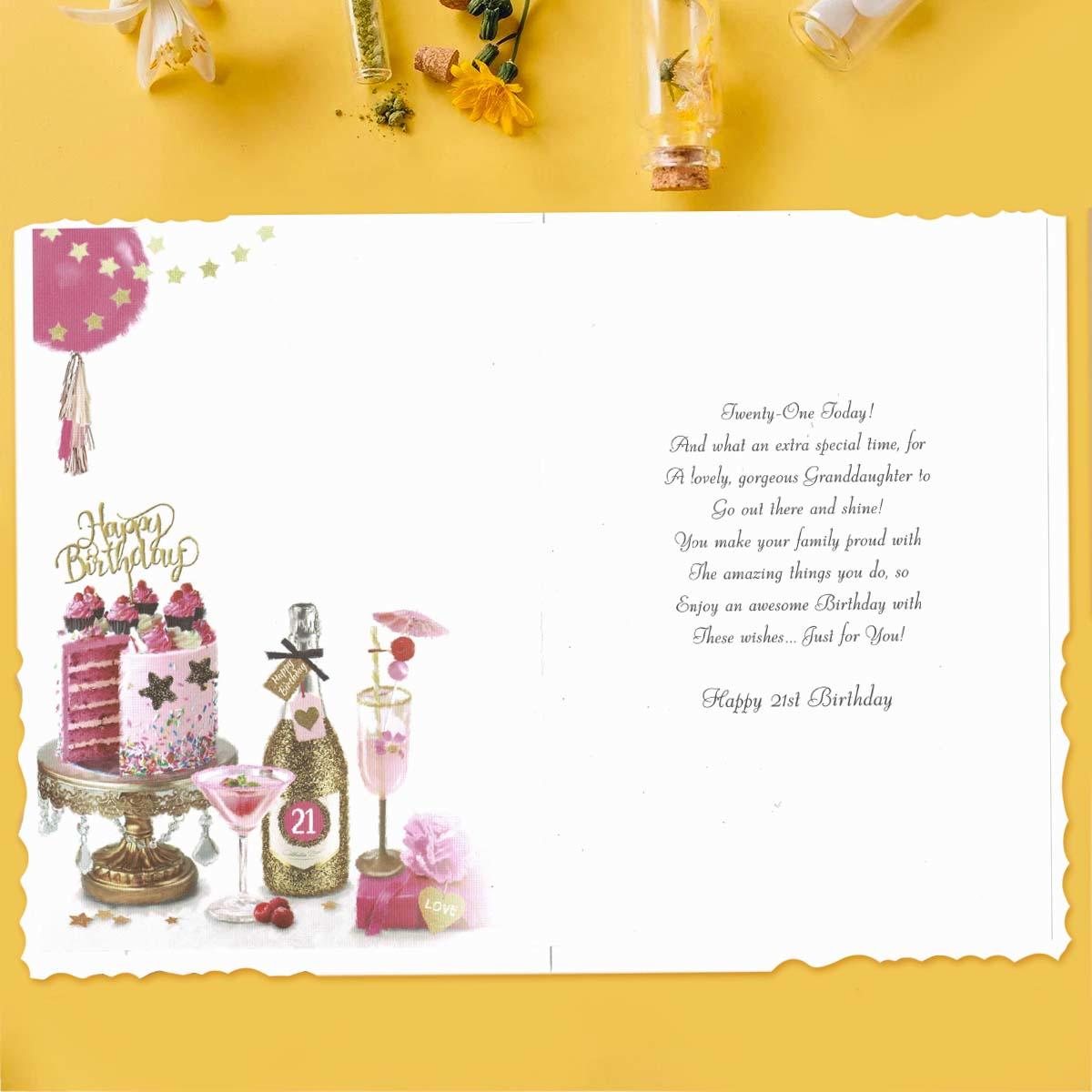 Inside with colour insert and verse