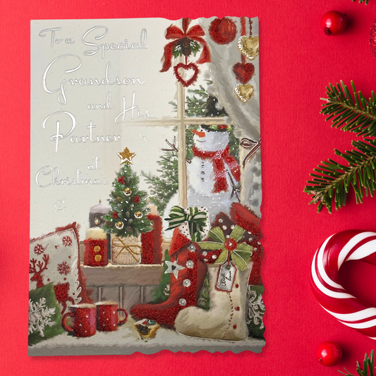 Grandson & Partner - Velvet - Christmas Card Front Image