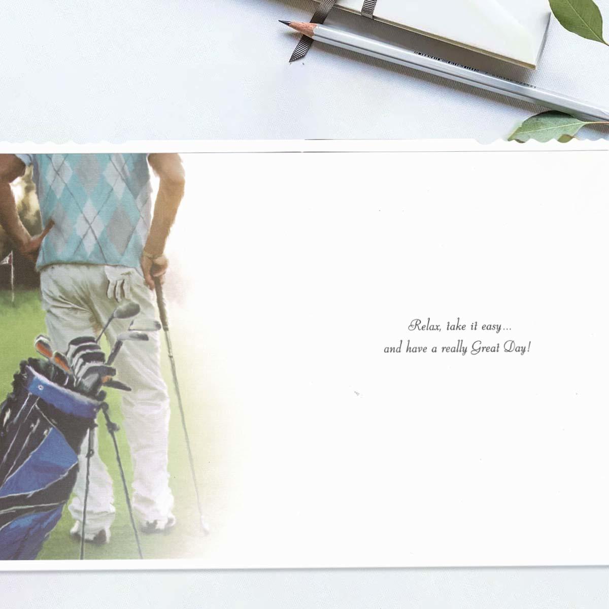 Inside with colour insert and greeting