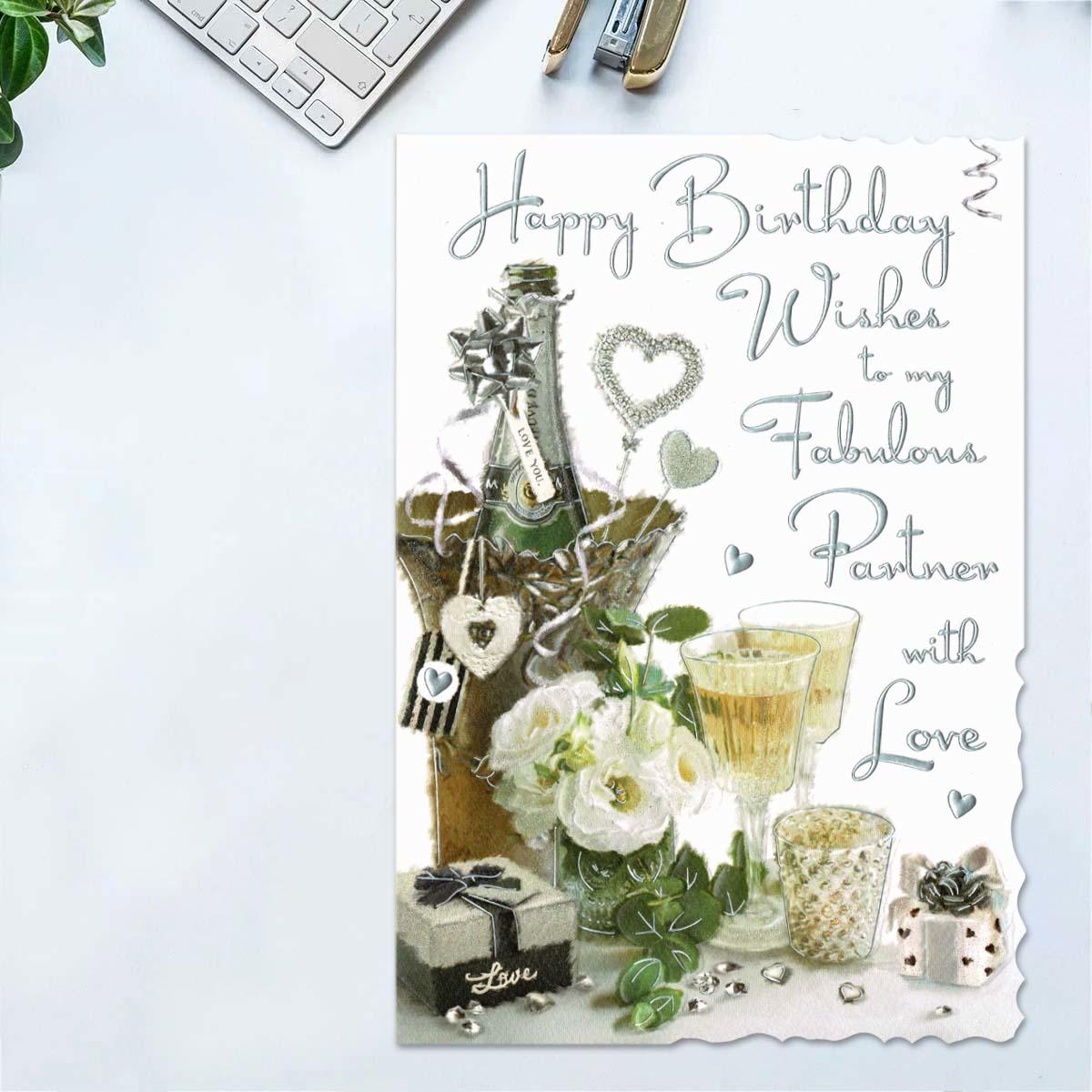 Velvet - Partner Birthday Card Front Image