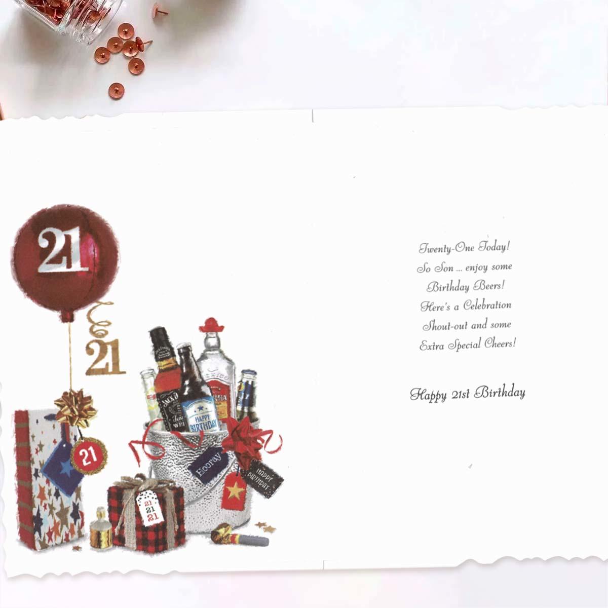 Inside with colour insert and verse