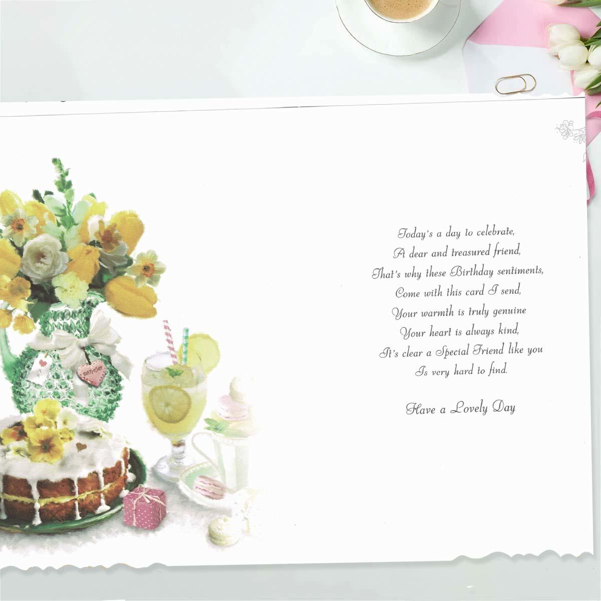 Inside with colour insert and verse