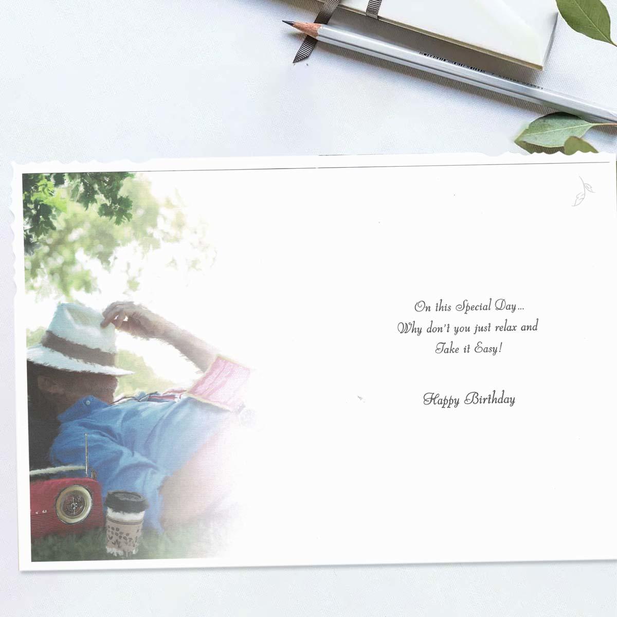 Inside with colour insert and greeting