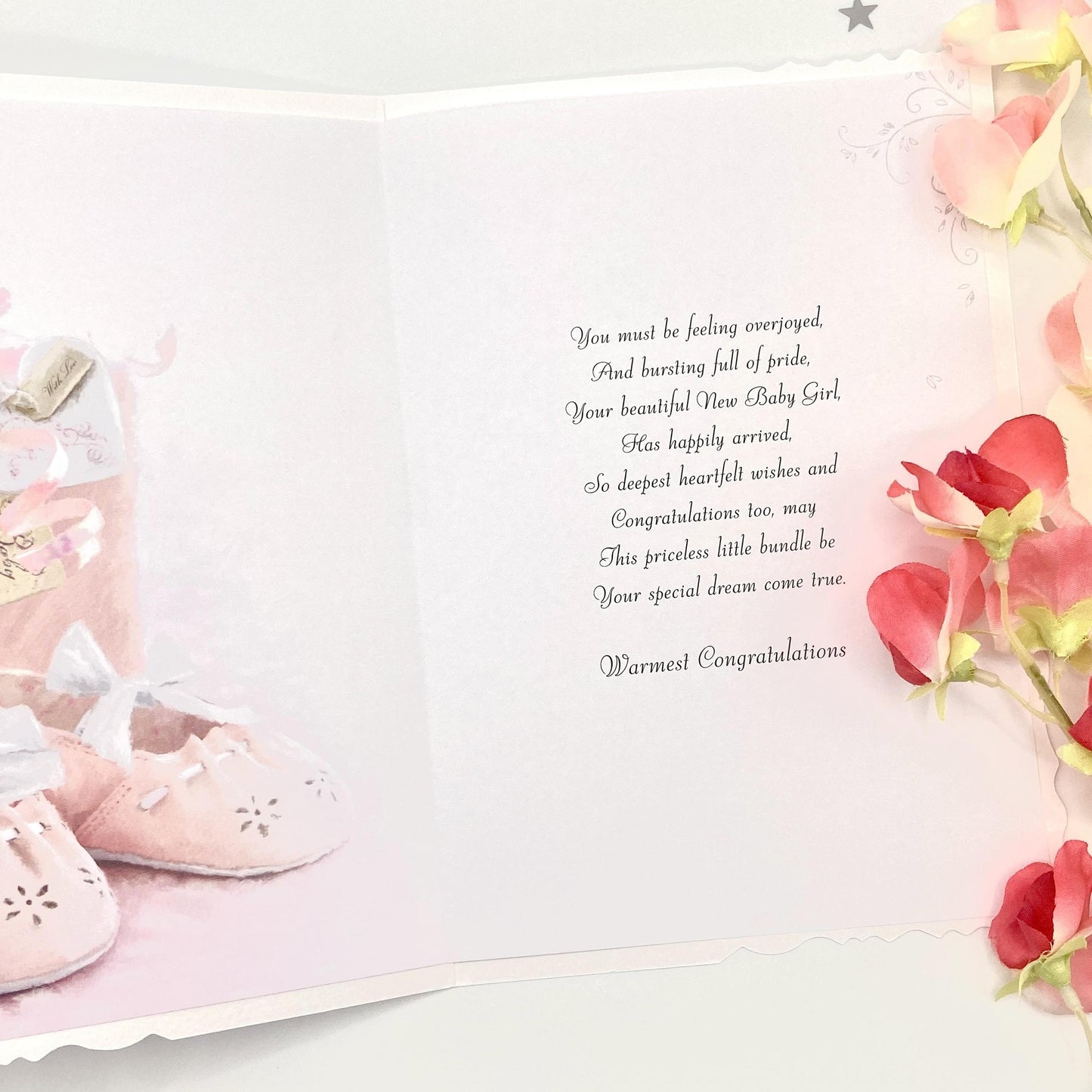 Inside with colour insert and verse